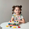 Sortator Montessori din Lemn cu Ciocănel și Forme Geometrice