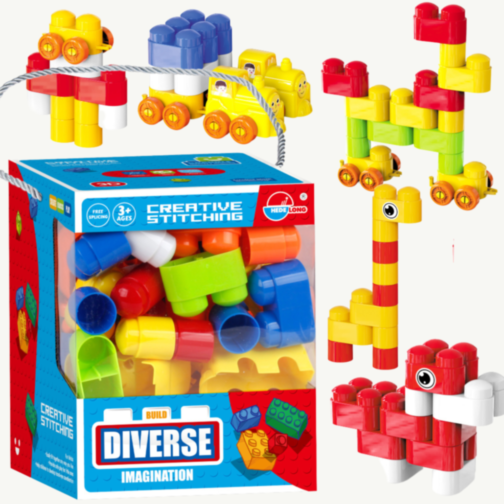 Set de Construcție Creativă - 68 Piese Colorate