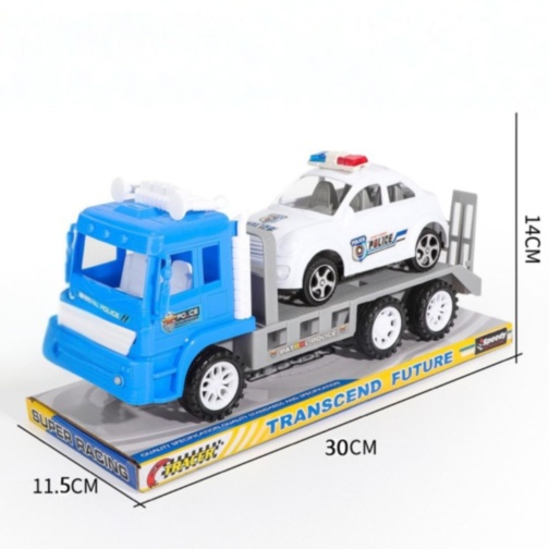 Camion Transport Poliție cu Mașină de Jucărie (culoare aleatorie)