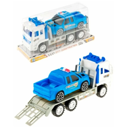 Camion Transport Poliție cu Mașină de Jucărie (culoare aleatorie)
