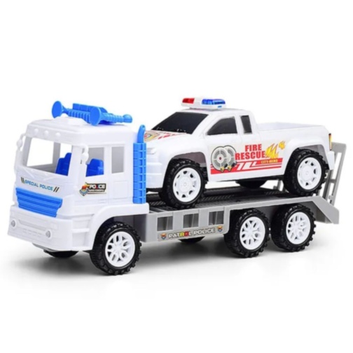 Camion Transport Poliție cu Mașină de Jucărie (culoare aleatorie)