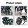 Set de construcție Motocicletă Racing Verde Violet cu 458 Piese 