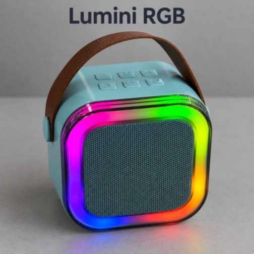 Set karaoke pentru copii cu boxă și două microfoane