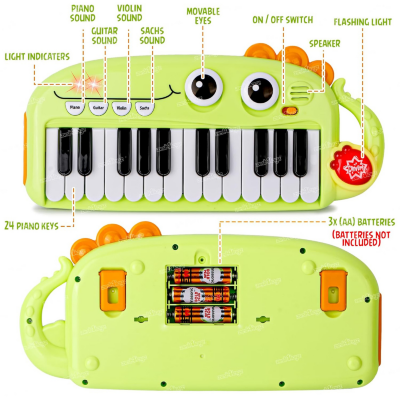 Pian Muzical Dinozaur cu Sunete Instrumentale | image