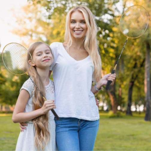 Set 2 Rachete Badminton cu Geantă și Fluturași Inclusi | Ideal pentru Familie și Prieteni