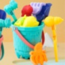 Set Jucării de Plajă cu Găletușă Texturată și Forme Marine (culoare aleatorie)