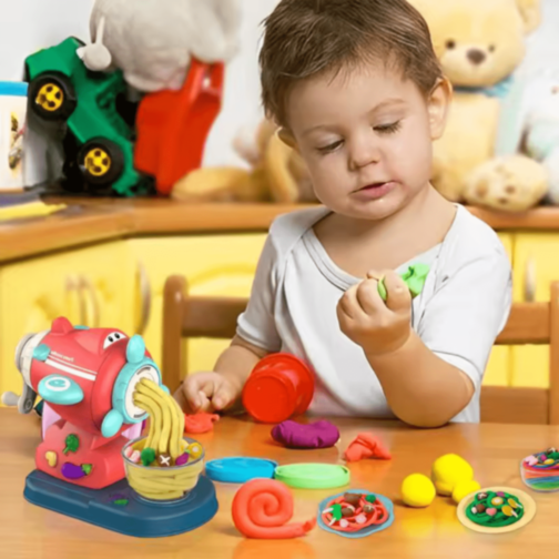 Mașină de Paste Plastilină Copii cu Accesorii Colorate