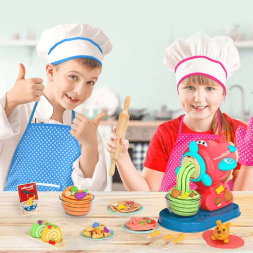 Mașină de Paste Plastilină Copii cu Accesorii Colorate