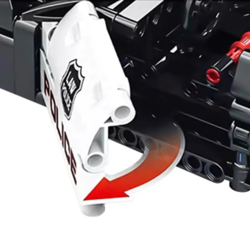 Mașină de Poliție de Asamblat cu Telecomandă – Set Tehnic 2.4GHz, 352 piese  