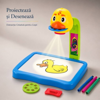 Proiector Rățușcă de Desenat cu Carioci și Șabloane | image