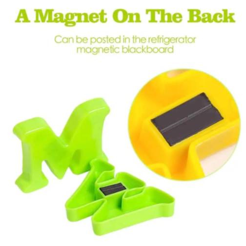 Set de litere magnetice majuscule - 26 piese colorate