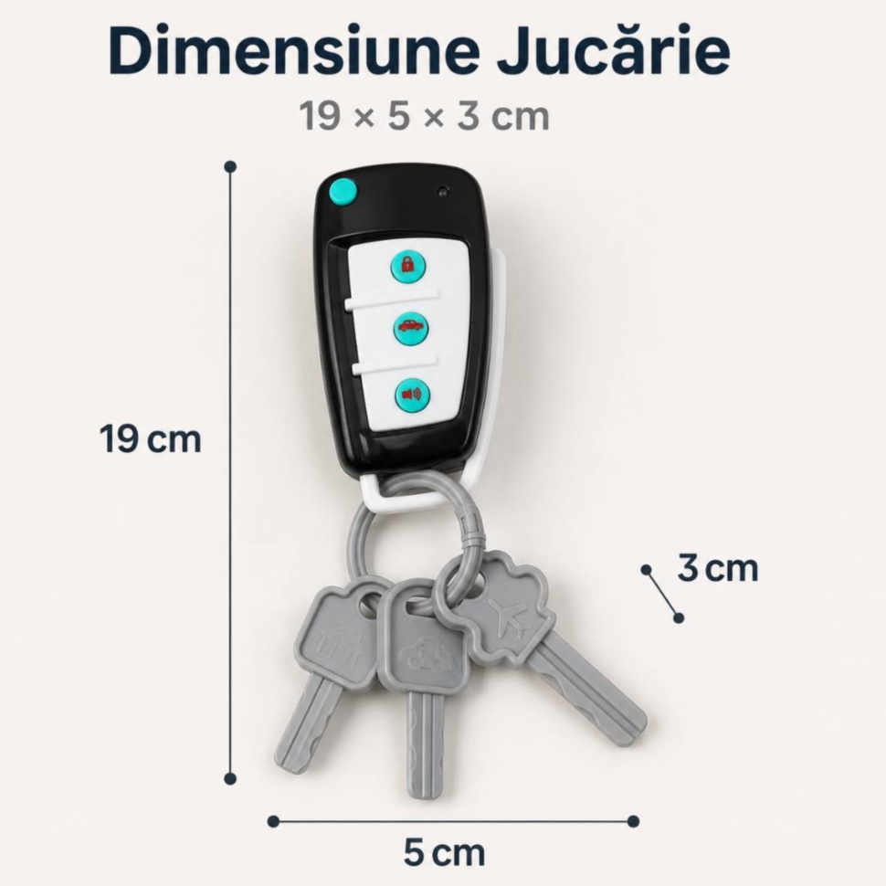 Dimensiune jucărie chei interactive 19 × 5 × 3 cm