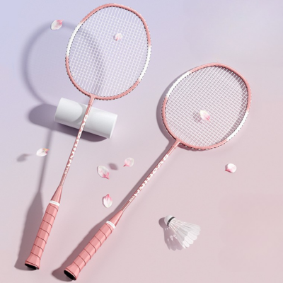 Set 2 Rachete Badminton Roz cu Geantă | image