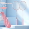 Set 2 Rachete Badminton Roz cu Geantă 