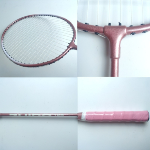 Set 2 Rachete Badminton Roz cu Geantă 