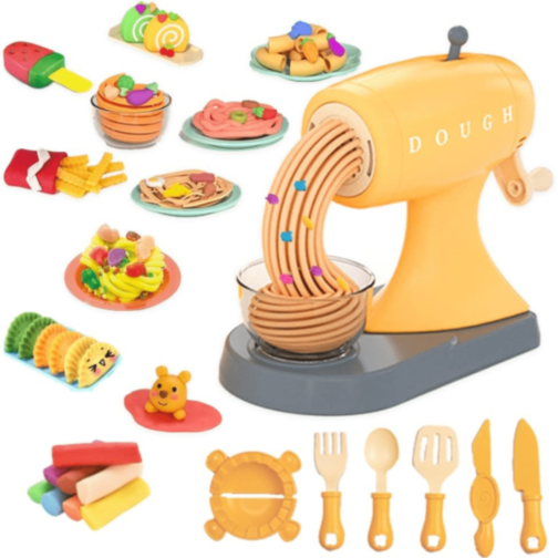 Mașină Jucărie Noodle Maker cu Pastă Colorată