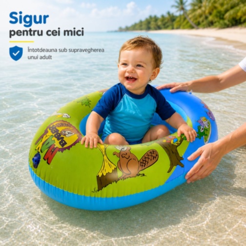 Bărcuță Gonflabilă Copii pentru Piscină și Mare