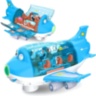 Avion Interactiv cu Lumină, Muzică și 3 Omuleți (albastru) 