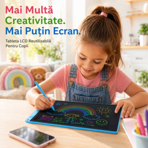Tabletă LCD de Desenat pentru Copii, 10 inch