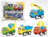 Set 4 Camioane de Construcție cu Fricțiune