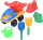 Camion cu 5 Accesorii de Nisip, 21cm  | image