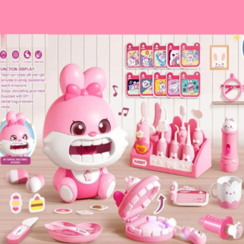 Set Clinică Dentară cu Iepuraș – Joc Educativ cu Sunete și Lumină 