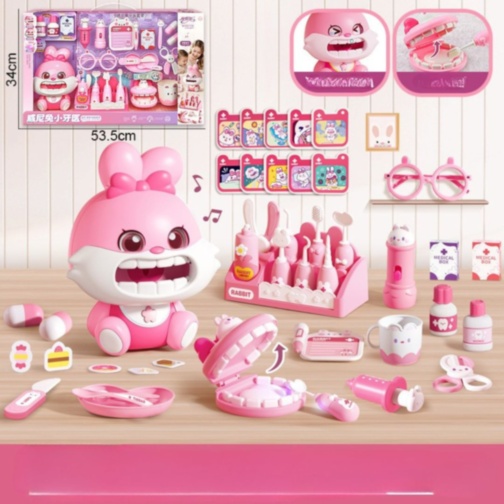 Set Clinică Dentară cu Iepuraș – Joc Educativ cu Sunete și Lumină 