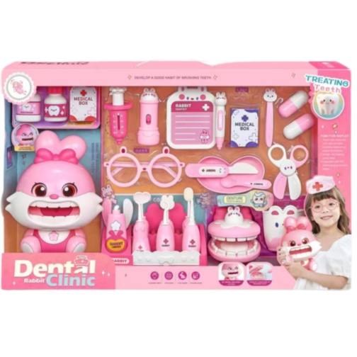 Set Clinică Dentară cu Iepuraș – Joc Educativ cu Sunete și Lumină 