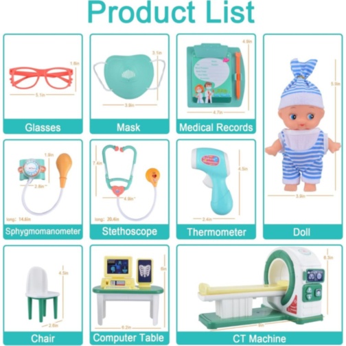 Set Doctor pentru Copii cu Scanner și Accesorii