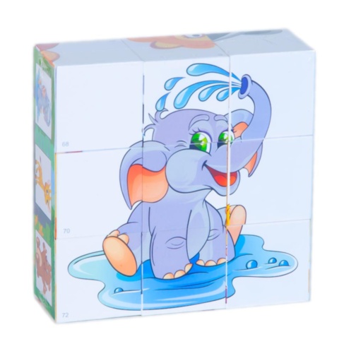 Puzzle din Cuburi  Animale Amuzante
