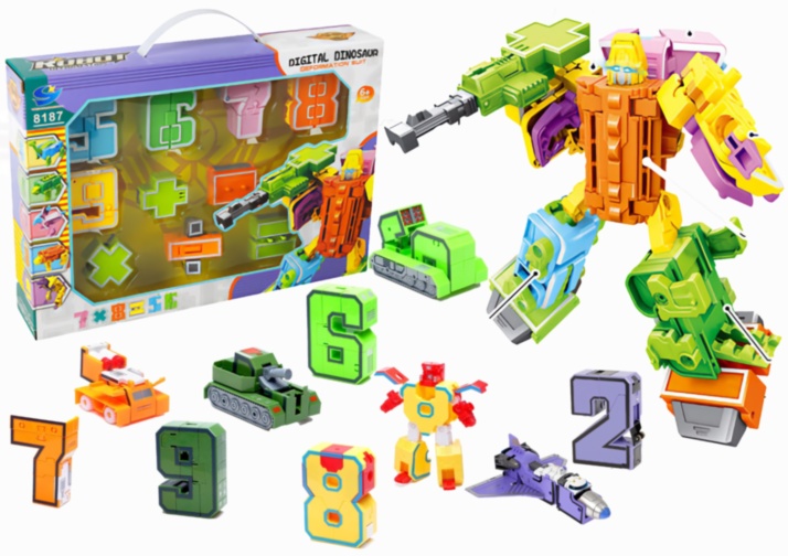 Set 10 Cifre Transformabile în Roboței, Pocket Morphers