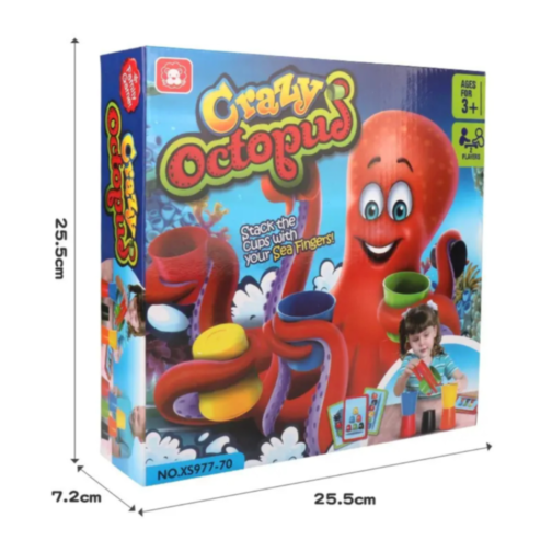 Joc Interactiv Crazy Octopus – Stivuiește Paharele și Antrenează-ți Reflexele!