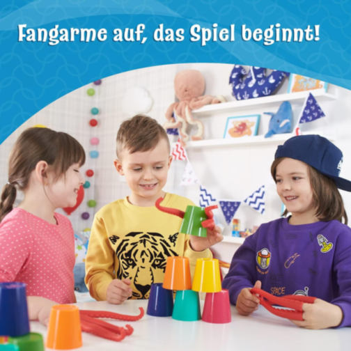 Joc Interactiv Crazy Octopus – Stivuiește Paharele și Antrenează-ți Reflexele!