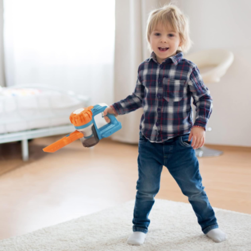 Aspirator de Jucărie Interactiv cu Lumină și Sunete