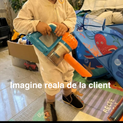 Aspirator de Jucărie Interactiv cu Lumină și Sunete