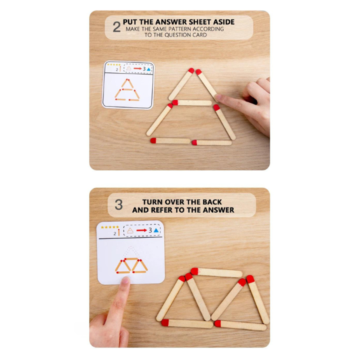 Puzzle Educațional Matchstick - Joc de Construcție și Logică