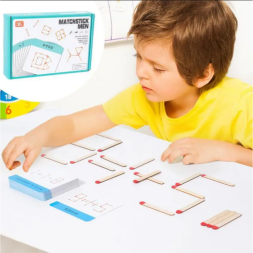 Puzzle Educațional Matchstick - Joc de Construcție și Logică