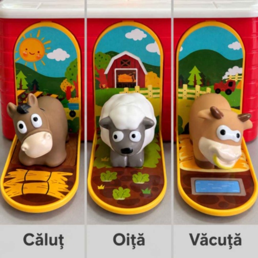 Fermă interactivă Pop Up cu animale, lumini și pian