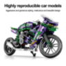 Set de construcție Motocicletă Racing Verde Violet cu 458 Piese