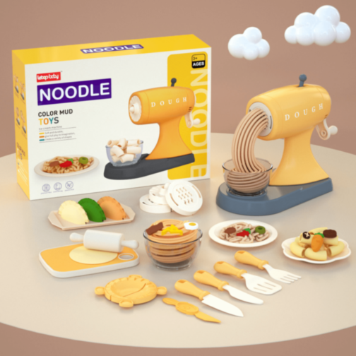 Mașină Jucărie Noodle Maker cu Pastă Colorată 