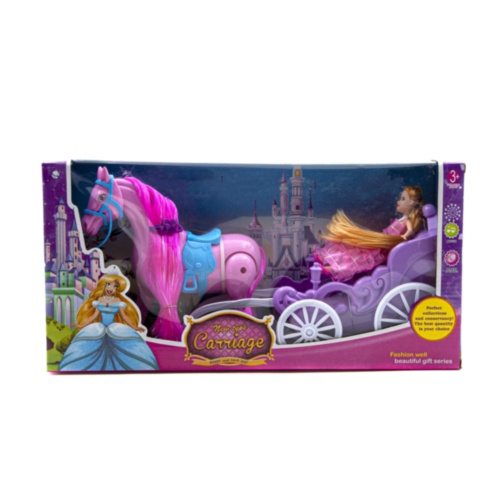 Caleașcă Muzicală cu Prințesă și Căluț care Merge