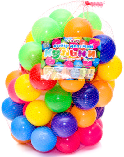 Set 50 Bile Colorate din Plastic, diametru 6cm