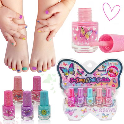 Set Lacuri de Unghii Non-Toxice pentru Copii, 5 Culori | image