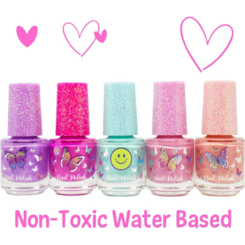 Set Lacuri de Unghii Non-Toxice pentru Copii, 5 Culori