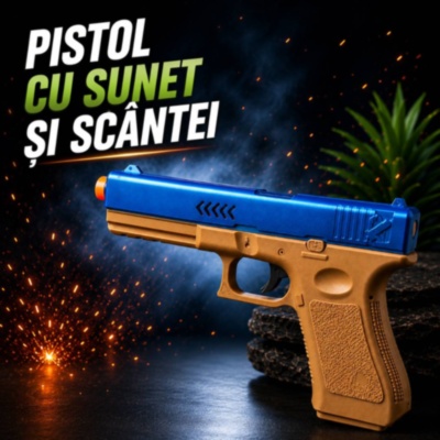 Pistol de Jucărie cu Sunet Mecanic și Scântei | image