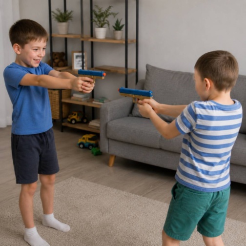 Pistol de Jucărie cu Sunet Mecanic și Scântei