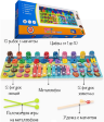 Centru de Activități de Lemn 5 în 1, Xilofon, Pescuit Magnetic, Stivuitor