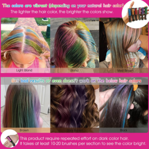 Crete pentru Vopsit Șuvițe - Set de 5 Culori Fashion Girl