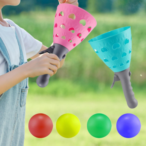 Set Joc Interactiv cu Coșuri de Prindere și Mingi Colorate (culoare aleatorie)