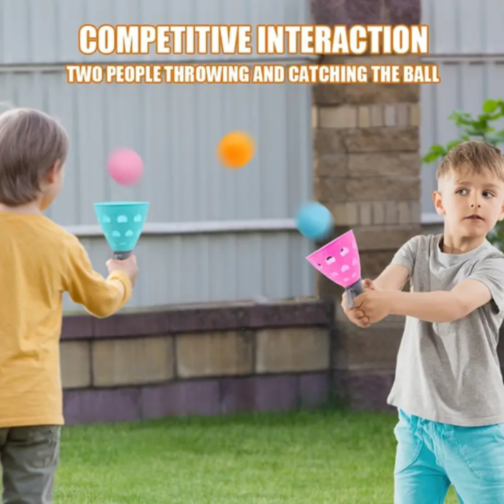 Set Joc Interactiv cu Coșuri de Prindere și Mingi Colorate (culoare aleatorie)